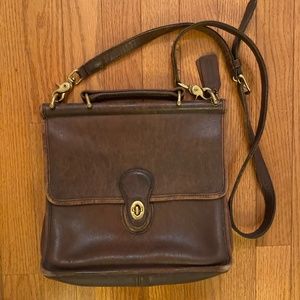 Vintage Leather Coach Crossbody Brown